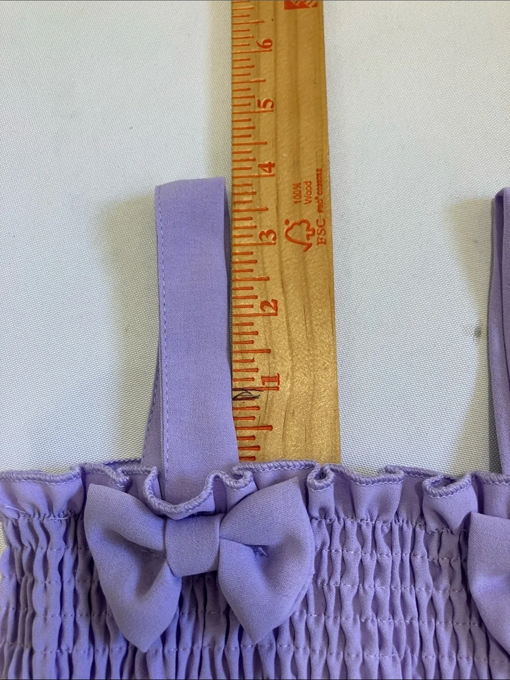 Girls' Lavender Bow Smocked Sundress